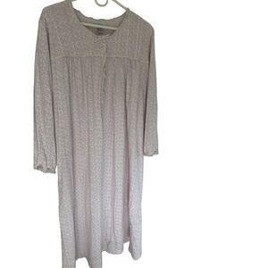 Miss Elaine Women 1X Ballet Nightgown Cotton Cap Sleeve Floral Cottagecore